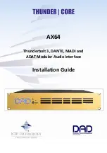 Preview for 1 page of DAN NTP TECHNOLOGY DAD THUNDER CORE AX64 Installation Manual