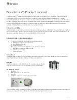 Предварительный просмотр 1 страницы danalock V3 EURO Product Manual