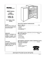 Preview for 2 page of Danby D1052 Owner'S Manual