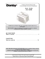 Danby DAC 5209M Owner'S Use And Care Manual preview