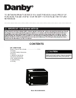 Preview for 2 page of Danby dac060eb3gdb Owner'S Use And Care Manual