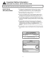 Preview for 4 page of Danby dac060eb3gdb Owner'S Use And Care Manual