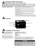 Preview for 5 page of Danby dac060eb3gdb Owner'S Use And Care Manual