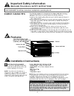 Preview for 5 page of Danby DAC080EB3GDB Owner'S Use And Care Manual