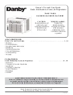 Danby DAC10010E Owner'S Use And Care Manual preview