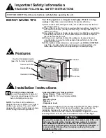 Предварительный просмотр 5 страницы Danby DAC10011E Owner'S Use And Care Manual