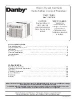 Preview for 1 page of Danby dac12077ee Owner'S Use And Care Manual