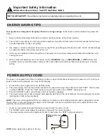 Preview for 5 page of Danby DAC150BBCWDB Owner'S Use And Care Manual