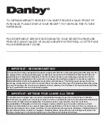 Preview for 3 page of Danby DAC150ECB1GDB Owner'S Use And Care Manual