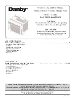 Предварительный просмотр 1 страницы Danby DAC5110M Owner'S Use And Care Manual