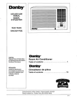 Danby DAC5277EE Use And Care Manual preview