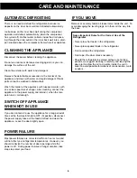 Preview for 8 page of Danby DAR044A4BDD Owner'S Use And Care Manual