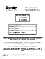 Preview for 1 page of Danby DAS120GBHWDB Installation Manual