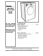 Danby DCD5505W Owner'S Manual preview