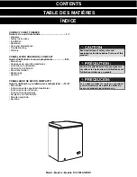 Preview for 2 page of Danby DCF038A1WDB1 Owner'S Use And Care Manual