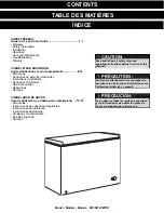 Preview for 2 page of Danby DCF081A1WDD Owner'S Use And Care Manual