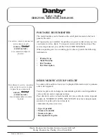 Preview for 16 page of Danby DDR2510E Owner'S Use And Care Manual