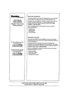 Preview for 32 page of Danby Designer DAC12003D Use And Care Manual