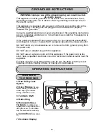 Предварительный просмотр 9 страницы Danby Designer DMW1158W Owner'S Use And Care Manual