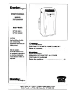 Preview for 1 page of Danby Designer DPAC10061 Owner'S Manual