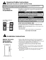 Preview for 4 page of Danby DFF048A4WDB Owner'S Use And Care Manual