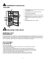 Предварительный просмотр 7 страницы Danby DFF091A1WDB Owner'S Use And Care Manual