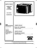 Danby Diplomat DAC7037M Use And Care Manual preview