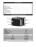 Preview for 2 page of Danby Diplomat DAC7037M Use And Care Manual