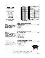 Preview for 2 page of Danby Diplomat DFF8801W Owner'S Manual