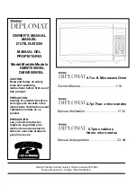 Danby Diplomat DMW708BL Owner'S Manual предпросмотр