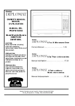 Danby Diplomat DMW708W Owner'S Manual предпросмотр