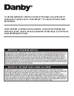 Preview for 3 page of Danby DPA060C2WDB Owner'S Use And Care Manual