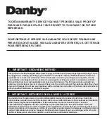 Preview for 3 page of Danby DPA080UB1GDB Owner'S Use And Care Manual