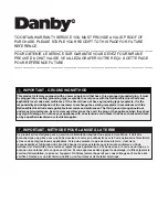 Preview for 2 page of Danby DPA100B2WDB Owner'S Use And Care Manual