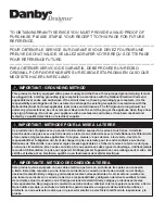 Preview for 2 page of Danby DPA100D1MDD Owner'S Use And Care Manual