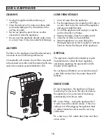 Preview for 17 page of Danby DPA100E5WDB-6 Owner'S Manual