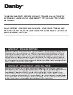 Preview for 2 page of Danby DPA120BCCWDB Owner'S Use And Care Manual