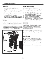 Preview for 20 page of Danby DPA135E1WDB Owner'S Manual