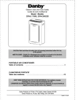 Preview for 1 page of Danby DPAC 7099 Owner'S Use And Care Manual