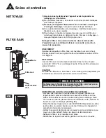 Preview for 36 page of Danby DPAC120011H Owner'S Use And Care Manual