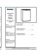 Danby DUF408WE Owner'S Manual preview