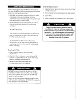 Preview for 8 page of Danby DVAC10038EE Use And Care Manual