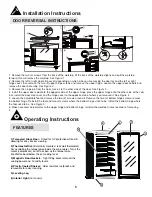 Предварительный просмотр 6 страницы Danby DWC032A2BDB Use And Care Manual