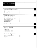 Preview for 2 page of Danby DWC357BLP Owner'S Manual