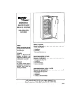 Danby Millenium DWC450W Owner'S Manual preview