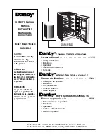 Preview for 1 page of Danby Millennium DAR482BLS Owner'S Manual