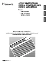 Preview for 1 page of Danby Premiere DAC8075EE Owner'S Instructions Manual