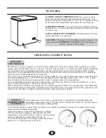 Preview for 4 page of Danby Premiere DCF709W Owner'S Use And Care Manual