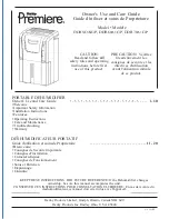 Danby Premiere DDR70A1GP Owner'S Manual preview