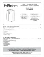 Danby Premiere DPA100A1GP Owner'S Use And Care Manual preview